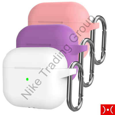 Silicone Case Set with Carabiner for Apple AirPods