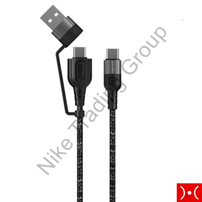 Cavo dati USB-A + USB-C a USB-C  1,5MT 4Smarts