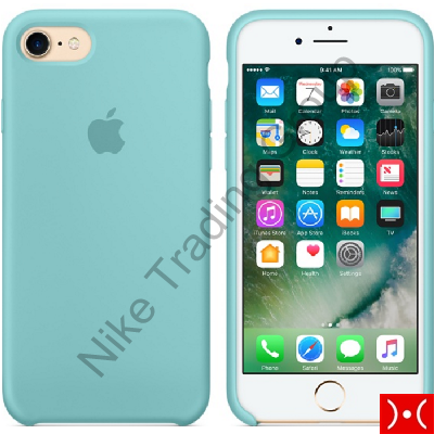 CUSTODIA IN SILICONE AZZURRO MARE APPLE IPHONE 7
