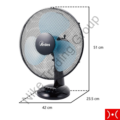 Ardes Ventilatore da terra ciclonico 5 pale 80W