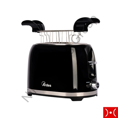 Ardes Tostapane 2 fette pinze acciaio inox Black