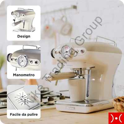Ariete Macchina da Caff� Espresso Vintage Beige