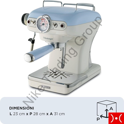 Ariete Macchina da Caff� Espresso Vintage Celeste