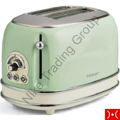 Ariete Vintage Toaster - 2 Slices of bread Green