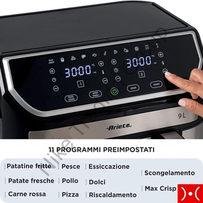 Friggitrice ad aria doppia Metal 9 Lt. Ariete