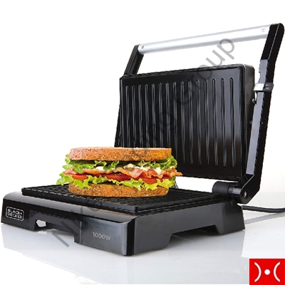 Black+Decker Mini Grill compatto 1000W piastre ant