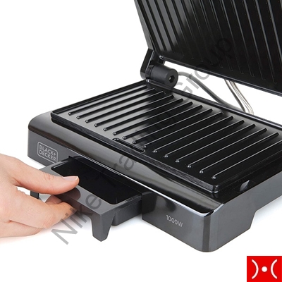 Black+Decker Mini Grill compatto 1000W piastre ant