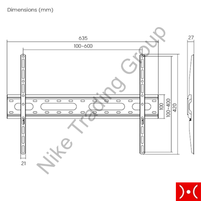 Brateck supporto TV da muro fisso 37-86 Extra Slim