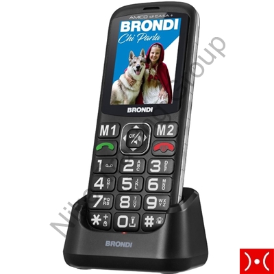 Brondi Easy Phone Amico di Casa + Nero