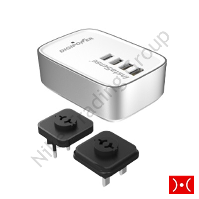 4.2 Amp InstaSense 4 Port Euro / UK Wall Charger