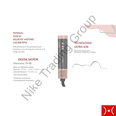 Gama Phon Multistyler Uniq Flow 9 Accessori 1550W