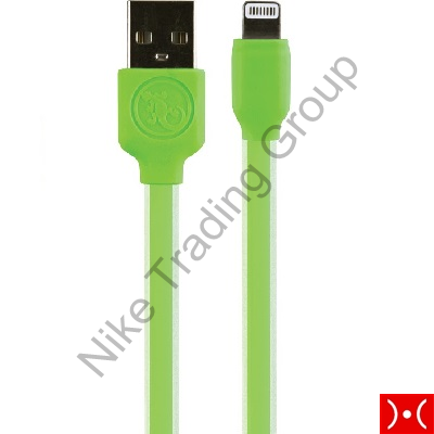 Gecko Flat Glow Lightning Cable - Green
