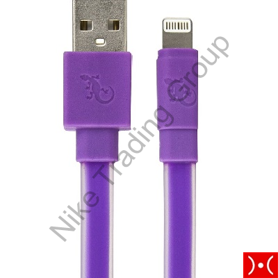 Gecko Flat Glow Lightning Cable - Purple