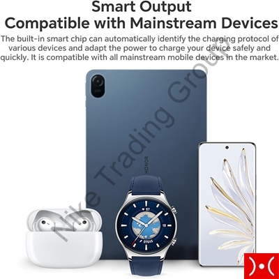 Honor Carica Rete 66W 6A,USB-A + Cavo Type-C White