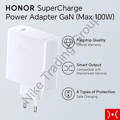 Honor Carica Rete 100W, 5A, 1 x USB-C, White
