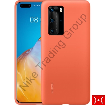 Huawei Silicon Protective Case, Coral Orange P40