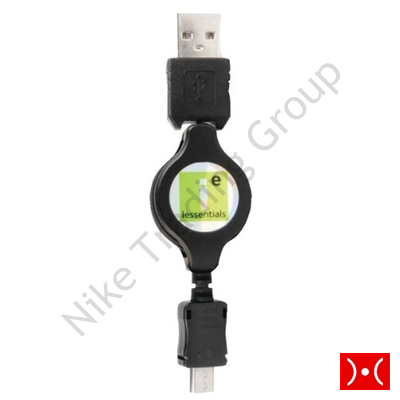 Cavo Dati Retrattile Microusb Iessential Black