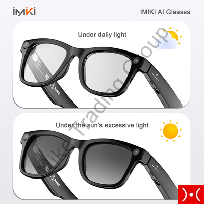 Imiki Occhiali da sole Smart con AI e camera Black