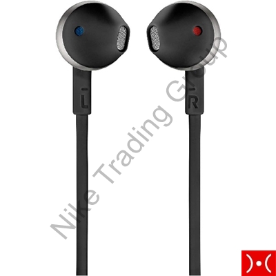 Auricolare con cavo piatto JBL Black T205