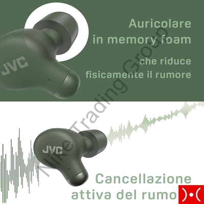 Auricolare Noise Cancellin True Wireless Green JVC