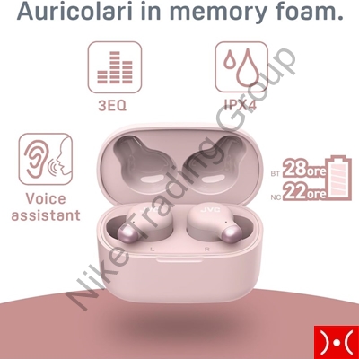 Auricolare Noise Cancellin True Wireless Pink JVC