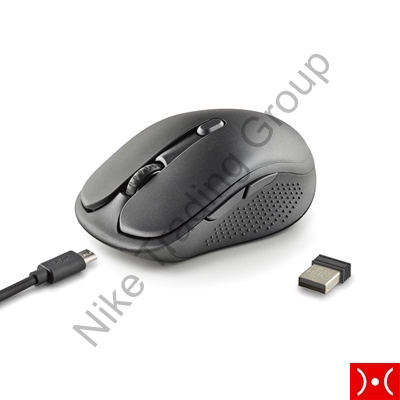 NGS Mouse Wireless Ricaricabile Nero