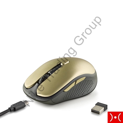 NGS Mouse Wireless Ricaricabile Oro