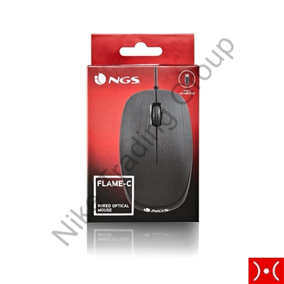 NGS Mouse ottico 1000 dpi USB-C 3 tasti Nero