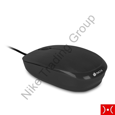 NGS Mouse ottico 1000 dpi USB 3 tasti Nero