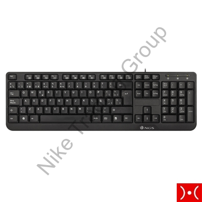 NGS Tastiera a filo USB Black