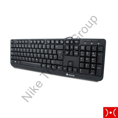 NGS Tastiera a filo USB Black