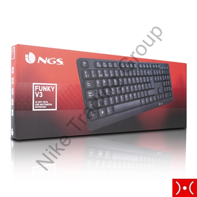 NGS Tastiera a filo USB Black