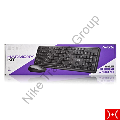 NGS Kit tastiera e mouse wireless da 2,4 GHz