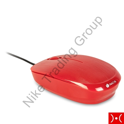 NGS Mouse ottico 1000 dpi USB 3 tasti Rosso