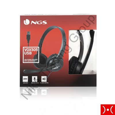 NGS Cuffia PC con microfono e cavo USB