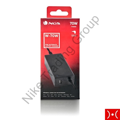 NGS Caricabatt. Univ. PC 70W - 9 adattatori