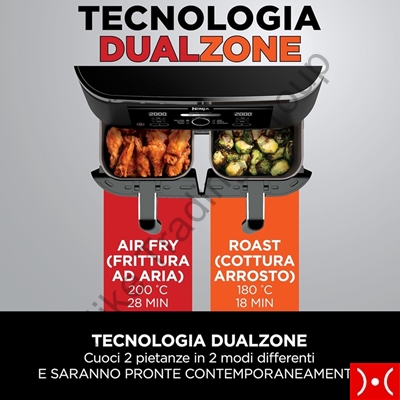 Ninja Friggitrice ad aria Dual Zone 7,6 Lt.