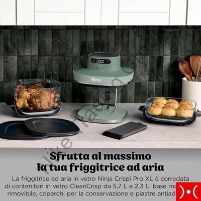 Ninja friggitrice ad aria�in vetro XL Pro Verde