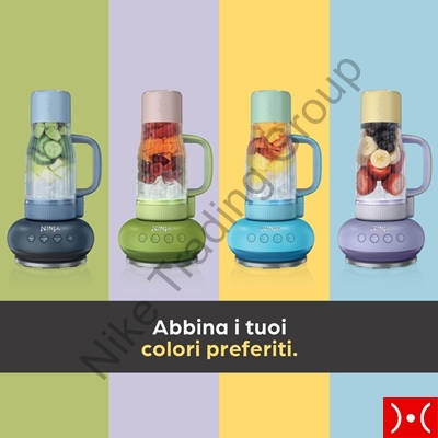 Ninja frullatore Blendboss con borraccia azzurro
