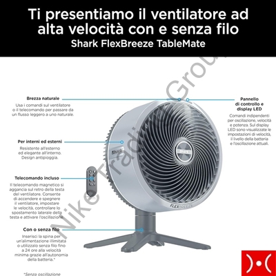 Shark Ventilatore FlexBreeze TableMate
