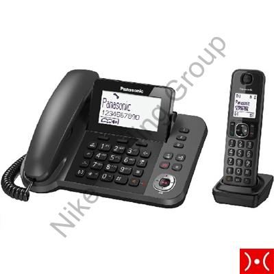 Panasonic 2in1 Cordless+Telefono a filo Nero