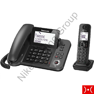 Panasonic Cordless+ Corded phone+ Voice Mail Black