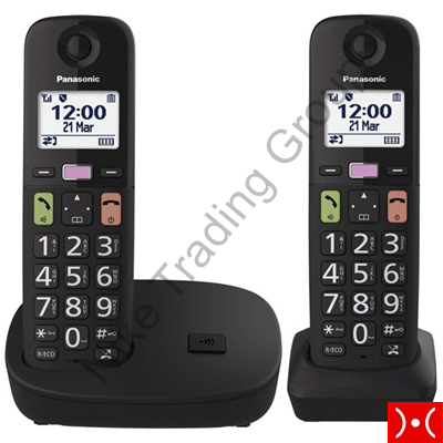 Panasonic Cordless Duo di facile utilizzo Nero