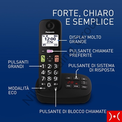 Panasonic Cordless Duo facile utilizzo +segreteria