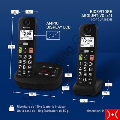 Panasonic Cordless Duo facile utilizzo +segreteria