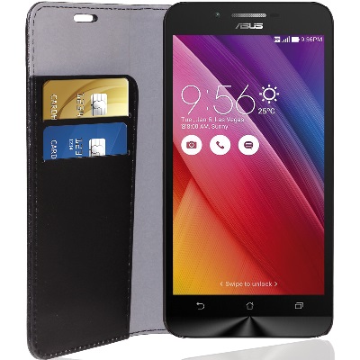 Eco Leather Book Case Black -Asus Zenfone 2 Go