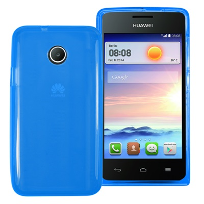 FLUO TPU CASE - BLUE - HUAWEI ASCEND Y330 + SCREEN