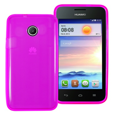 Fluo Tpu Case - Fuchsia - Huawei Ascend Y330 + Scr