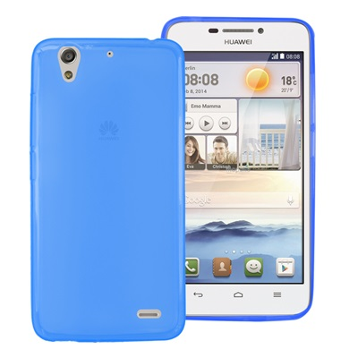 FLUO TPU CASE - BLUE - HUAWEI ASCEND G630 + SCREEN