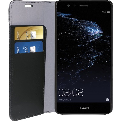 Eco Leather Book Black Huawei P10 Lite